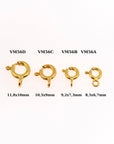 24K Gold Vermeil Round Clasps, 925 Solid Silver Round Trigger Clasp, Plated Round Spring Clasp, Jewelry Supply, Jewelry Findings, VM56A-D