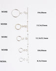 925 Sterling Silver Toggle Clasps, Solid Silver Toggle Clasp, Silver Plain Toggle Clasp Set, Jewelry Supplies, Jewelry Findings, M59A-E
