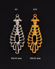 925 Sterling Silver & 24K Gold Vermeil Chandelier Component for Earring, Chandelier Connector, Chandelier Shape Jewelry Findings, SV1/S1