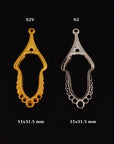 925 Sterling Silver & 24K Gold Vermeil Chandelier Component for Earring, Pendants, Chandelier Connector, Jewelry Findings, SV2/S2
