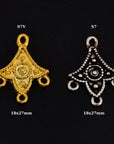 925 Sterling Silver & 24K Gold Vermeil Chandelier Component for Earring, Pendants, Chandelier Connector, Jewelry Findings, SV7/S7