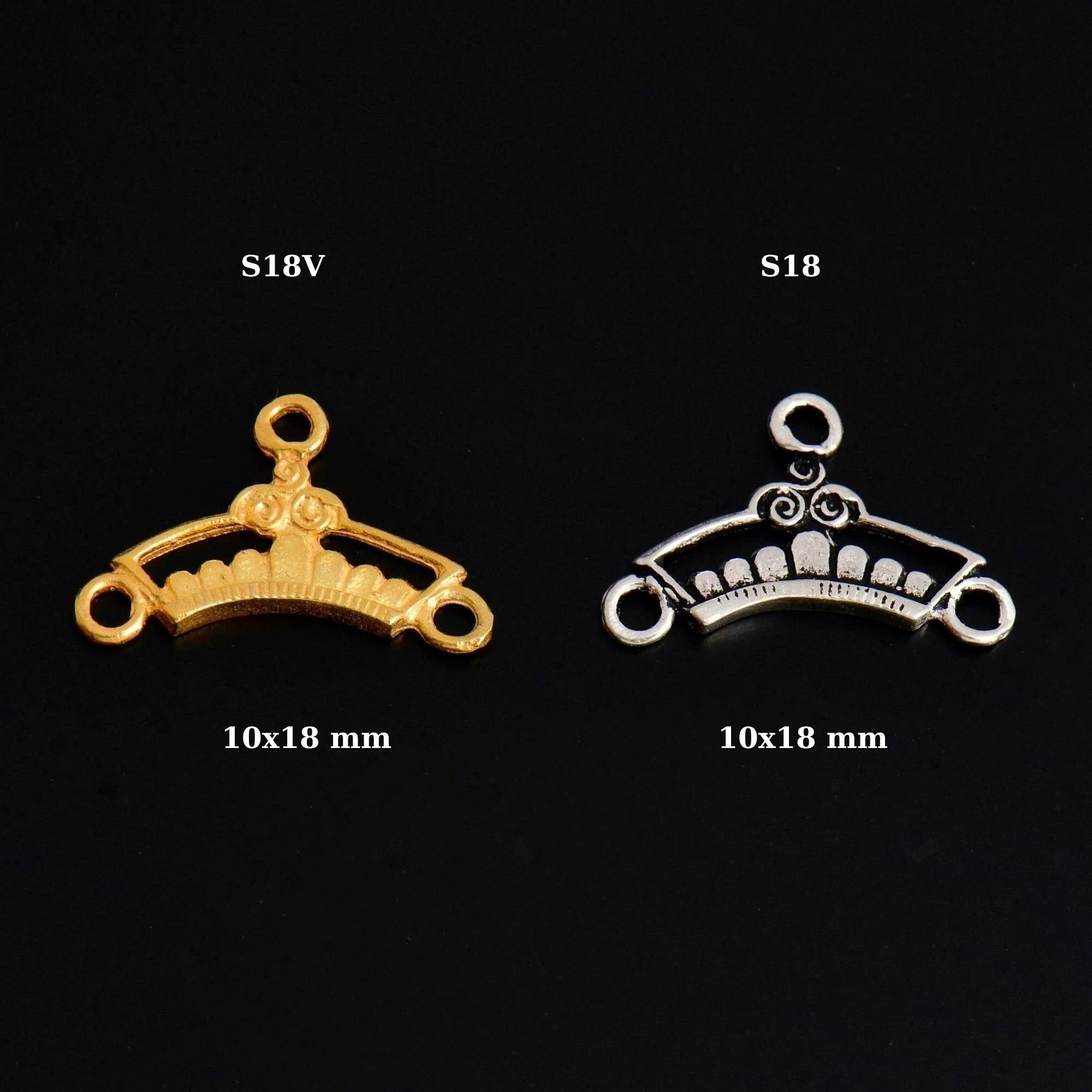 925 Sterling Silver & 24K Chandelier Component for Earring, Pendant, Gold Vermeil Chandelier Connector, Jewelry Finding, SV18/S18