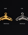925 Sterling Silver & 24K Chandelier Component for Earring, Pendant, Gold Vermeil Chandelier Connector, Jewelry Finding, SV18/S18