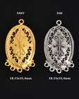 925 Sterling Silver & 24K Gold Vermeil Chandelier Component for Earring, Pendant, Chandelier Connector, Jewelry Finding, SV46/S46
