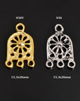 925 Sterling Silver & 24K Gold Vermeil Chandelier Component for Earring, Pendant, Chandelier Connector, Jewelry Finding, SV56/S56