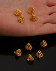 24K Gold Vermeil and 925 Silver Filigree Bead Caps, Handmade Bead Caps, Bead Caps, Spacer Bead Caps, Jewelry Supplies, M/VM81