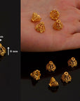 24K Gold Vermeil and 925 Silver Filigree Bead Caps, Handmade Bead Caps, Bead Caps, Spacer Bead Caps, Jewelry Supplies, M/VM81