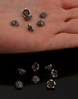 925 Sterling Silver Filigree Bead Caps, Handmade Silver Bead Caps, Solid Silver Bead Caps, Spacer Bead Caps, Jewelry Supply, M82