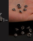 925 Sterling Silver Filigree Bead Caps, Handmade Silver Bead Caps, Solid Silver Bead Caps, Spacer Bead Caps, Jewelry Supply, M82