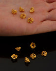 24K Gold Vermeil Filigree Bead Caps, Handmade Silver Bead Caps in 24K Gold, 925 Silver Bead Caps, Spacer Bead Caps, Jewelry Supplies, VM82