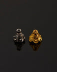 24K Gold Vermeil and 925 Silver Filigree Bead Caps, Handmade Bead Caps, Flower Bead Caps, Spacer Bead Caps, Jewelry Supplies, M/VM83