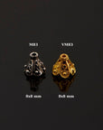 24K Gold Vermeil and 925 Silver Filigree Bead Caps, Handmade Bead Caps, Flower Bead Caps, Spacer Bead Caps, Jewelry Supplies, M/VM83