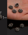 925 Sterling Silver Filigree Bead Caps, Handmade Silver Bead Caps, Solid Silver Bead Caps, Spacer Bead Caps, Jewelry Supply, M85