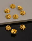 24K Gold Vermeil Filigree Bead Caps, Handmade Silver Bead Caps in 24K Gold, 925 Silver Bead Caps, Spacer Bead Caps, Jewelry Supplies, VM85