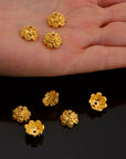 24K Gold Vermeil and 925 Silver Filigree Bead Caps, Handmade Silver Bead Caps, Gold Bead Caps, Spacer Bead Caps, Jewelry Supplies, M/VM85