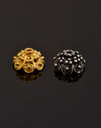 24K Gold Vermeil and 925 Silver Filigree Bead Caps, Handmade Silver Bead Caps, Gold Bead Caps, Spacer Bead Caps, Jewelry Supplies, M/VM85