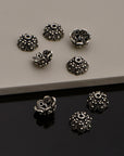 24K Gold Vermeil and 925 Silver Filigree Bead Caps, Handmade Silver Bead Caps, Gold Bead Caps, Spacer Bead Caps, Jewelry Supplies, M/VM85