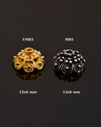 24K Gold Vermeil and 925 Silver Filigree Bead Caps, Handmade Silver Bead Caps, Gold Bead Caps, Spacer Bead Caps, Jewelry Supplies, M/VM85