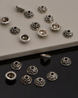 925 Sterling Silver Filigree Bead Caps, Handmade Silver Bead Caps, Solid Silver Bead Caps, Spacer Bead Caps, Jewelry Supply, M86