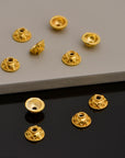 24K Gold Vermeil Filigree Bead Caps, Handmade Silver Bead Caps in 24K Gold, 925 Silver Bead Caps, Spacer Bead Caps, Jewelry Supplies, VM86