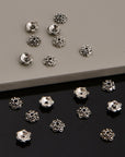 925 Sterling Silver Filigree Bead Caps, Handmade Silver Bead Caps, Solid Silver Bead Caps, Spacer Bead Caps, Jewelry Supply, M87