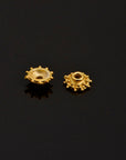 24K Gold Vermeil Filigree Bead Caps, Handmade Silver Bead Caps in 24K Gold, 925 Silver Bead Caps, Spacer Bead Caps, Jewelry Supplies, VM88
