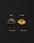 24K Gold Vermeil and 925 Silver Filigree Bead Caps, Handmade Silver Bead Caps, Gold Bead Caps, Spacer Bead Caps, Jewelry Supplies, M/VM88