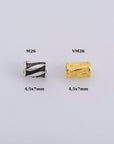 24K Gold Vermeil & 925 Silver Tube Beads, Antique Silver Tube Beads in Gold, Spacer Tube Beads, Tube Beads For Jewelry Making, M/VM26