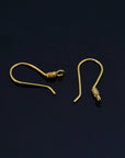 24K Gold Vermeil Earrings, 24K Gold Plated Earring Hooks, 925 Silver Helix Earrings, Earring Making Supply, Jewelry Making Findings, VM45