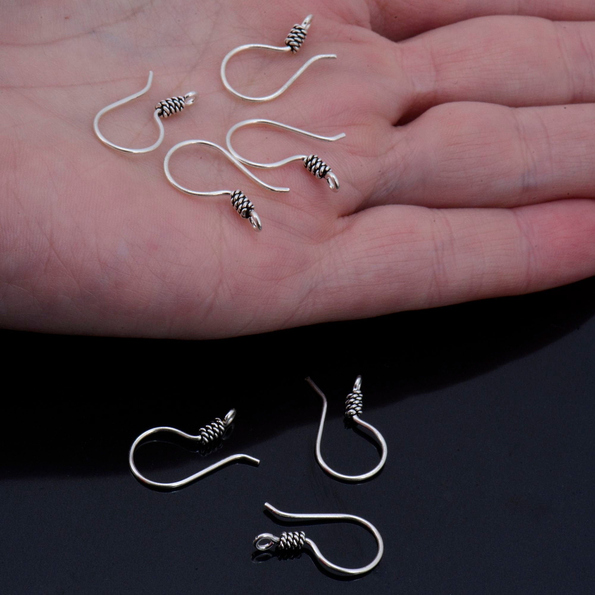 24K Gold Vermeil and 925 Silver Earrings, Plated Earring Hooks, Helix Earrings, Earring Making Supply, Jewelry Making Findings, M45/VM45