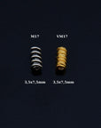 24K Gold Vermeil & 925 Silver Tube Beads, Gold Plated Coiled Tube Beads, Spacer Tube Beads, Silver Tube Beads For Jewelry Making, VM/M17