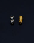 24K Gold Vermeil & 925 Silver Tube Beads, Gold Plated Coiled Tube Beads, Spacer Tube Beads, Silver Tube Beads For Jewelry Making, VM/M17