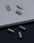 24K Gold Vermeil & 925 Silver Tube Beads, Gold Plated Tribal Tube Beads, Silver Spiral Tube Beads, Tube Beads For Jewelry Making, VM/M18