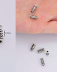 24K Gold Vermeil & 925 Silver Tube Beads, Gold Plated Tribal Tube Beads, Silver Spiral Tube Beads, Tube Beads For Jewelry Making, VM/M18