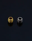 24K Gold Vermeil & 925 Silver Tube Beads, Gold Plated Coiled Tube Beads, Silver Spacer Tube Beads, Tube Beads For Jewelry Making, VM/M19
