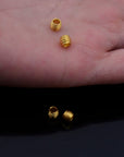 24K Gold Vermeil & 925 Silver Tube Beads, Gold Plated Coiled Tube Beads, Silver Spacer Tube Beads, Tube Beads For Jewelry Making, VM/M19