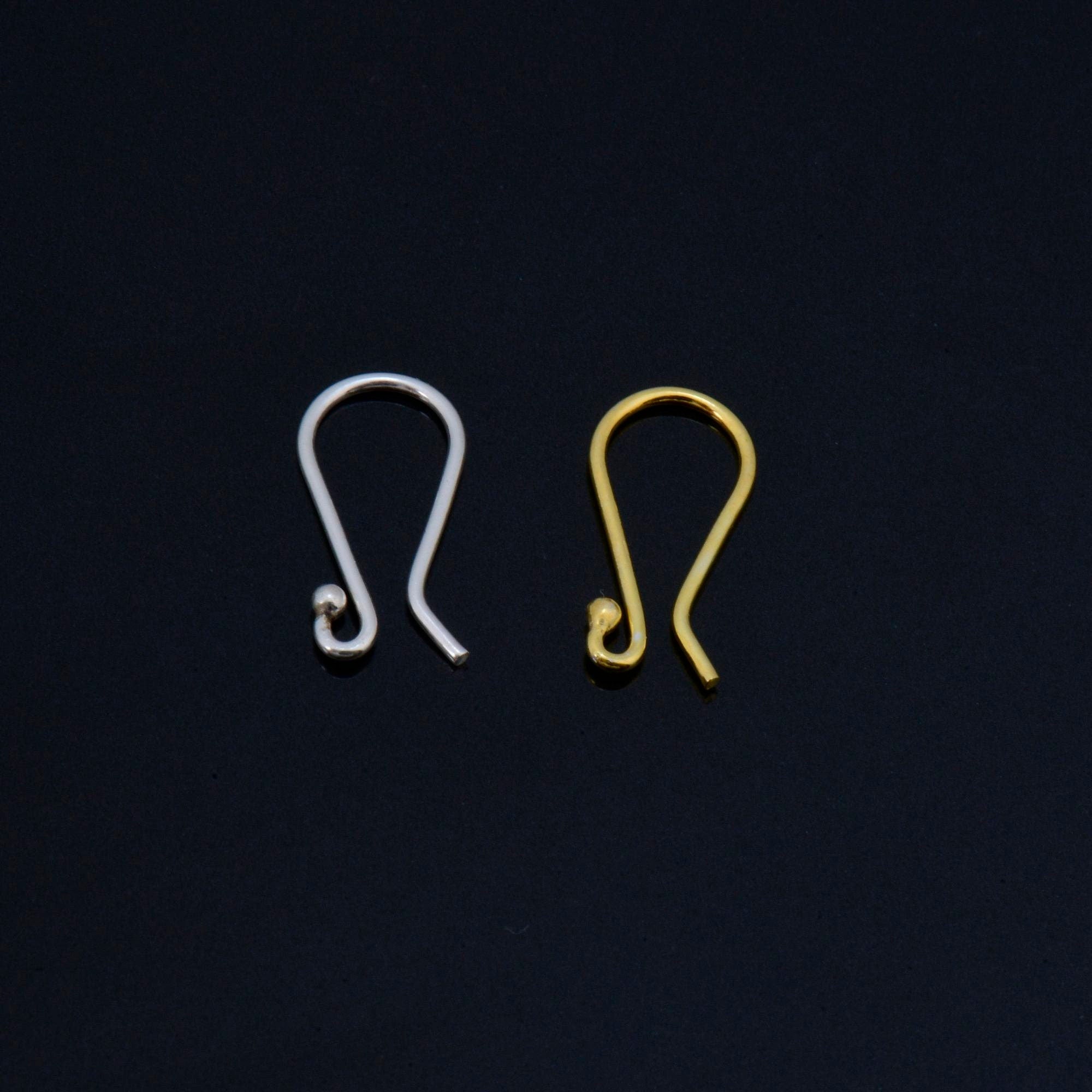 24K Gold Vermeil and 925 Silver Ear Wires, Plated Earring Hooks, Ball Ear Wires, Earrings Making Supply, Jewelry Making Findings, M38/VM38