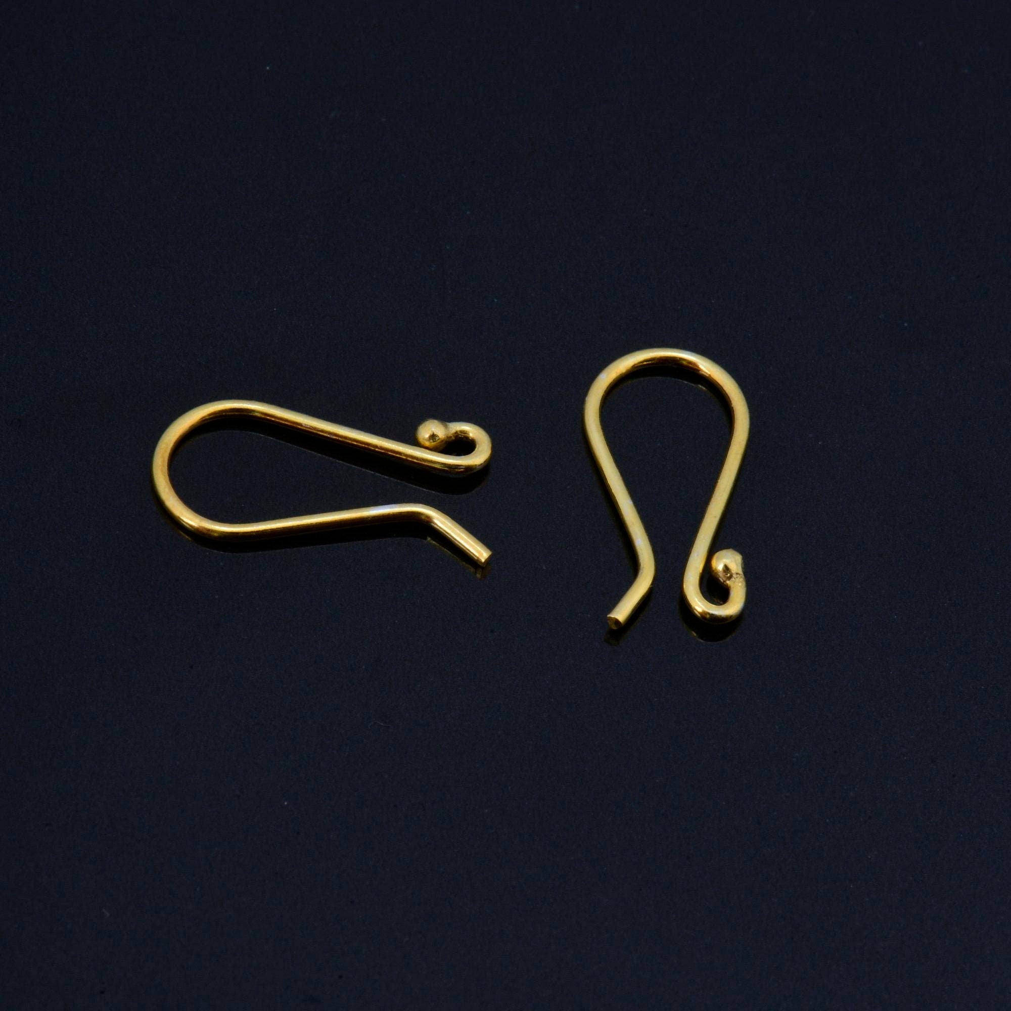 24K Gold Vermeil and 925 Silver Ear Wires, Plated Earring Hooks, Ball Ear Wires, Earrings Making Supply, Jewelry Making Findings, M38/VM38