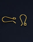 24K Gold Vermeil and 925 Silver Ear Wires, Plated Earring Hooks, Ball Ear Wires, Earrings Making Supply, Jewelry Making Findings, M38/VM38