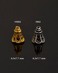 24K Gold Vermeil and 925 Silver Filigree Bead Caps, Handmade Silver Bead Caps, Gold Bead Caps, Spacer Bead Caps, Jewelry Supplies, M/VM92