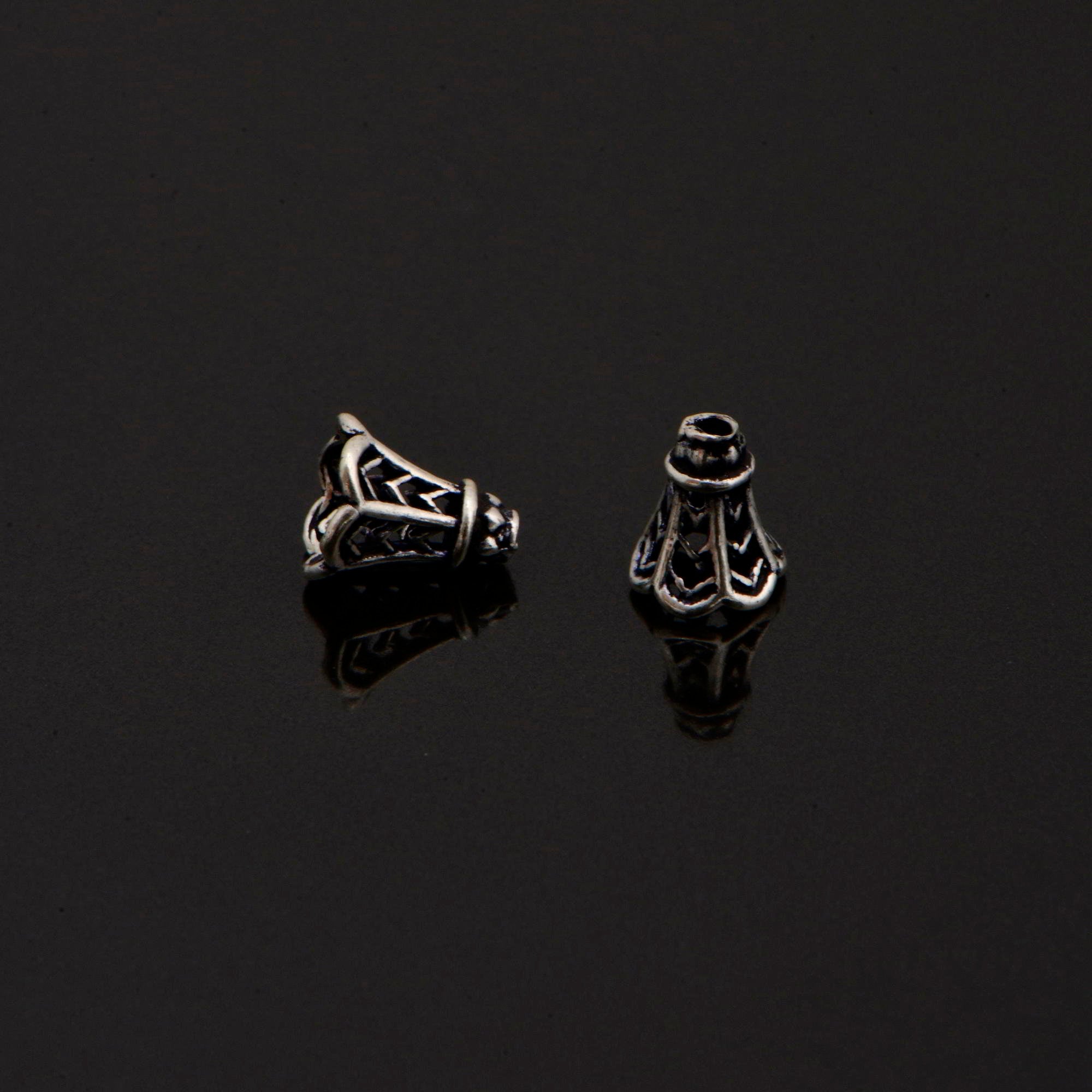 925 Sterling Silver Filigree Bead Caps, Handmade Silver Bead, Solid Silver Bead Caps, Spacer Bead Caps, Jewelry Supply, M92