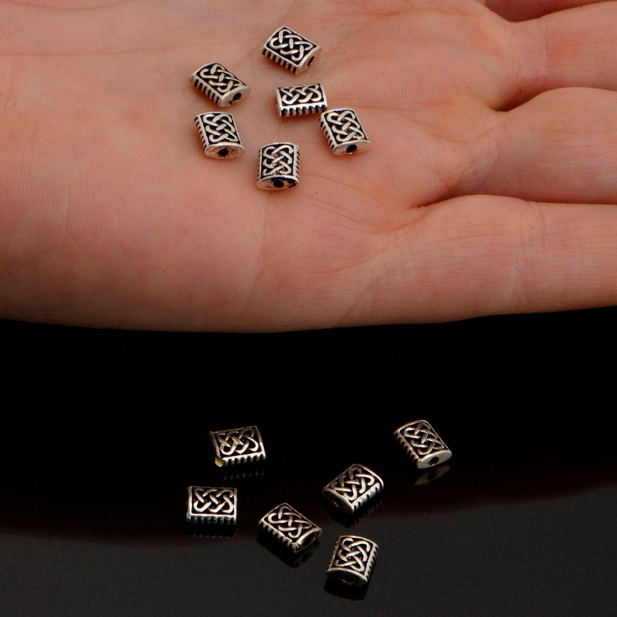 925 Sterling Silver Flat Tube Spacer Beads, Handmade Silver Spacer Beads, Solid Silver Spacer Beads, Jewelry Supply, M94