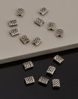 24K Gold Vermeil and 925 Silver Flat Tube Spacer Beads, Handmade Silver Spacer Beads İn Gold, Silver Spacer Beads, Jewelry Supplies, M/VM94