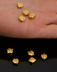 24K Gold Vermeil Turtle Spacer Beads, Handmade Silver Spacer Beads in 24K Gold, 925 Silver Spacer Beads, Jewelry Supplies, VM95