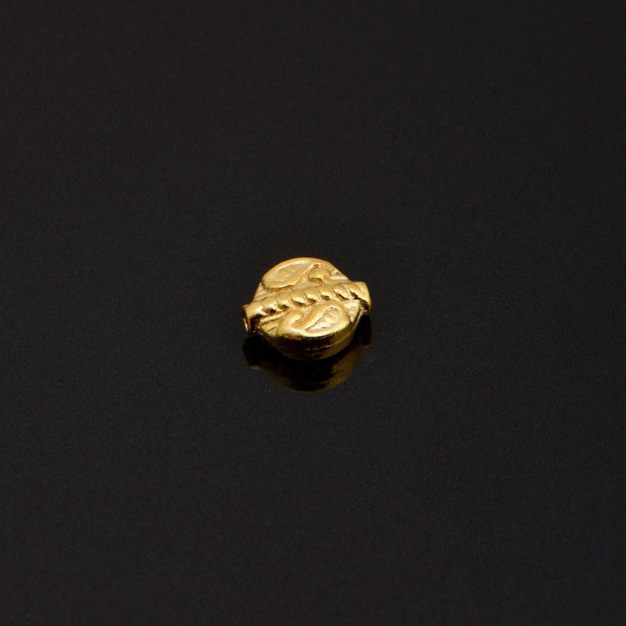 24K Gold Vermeil Turtle Spacer Beads, Handmade Silver Spacer Beads in 24K Gold, 925 Silver Spacer Beads, Jewelry Supplies, M/VM95