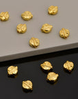 24K Gold Vermeil Turtle Spacer Beads, Handmade Silver Spacer Beads in 24K Gold, 925 Silver Spacer Beads, Jewelry Supplies, M/VM95