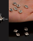 24K Gold Vermeil Turtle Spacer Beads, Handmade Silver Spacer Beads in 24K Gold, 925 Silver Spacer Beads, Jewelry Supplies, M/VM95