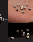 925 Sterling Silver Small Daisy Spacer Beads, Handmade Silver Spacer Beads, Solid Silver Spacer Beads, Jewelry Supply, M96