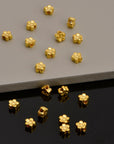 24K Gold Vermeil Small Daisy Spacer Beads, Handmade Silver Spacer Beads in 24K Gold, 925 Silver Spacer Beads, Jewelry Supplies, VM96
