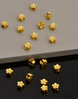 24K Gold Vermeil & 925 Silver Small Daisy Spacer Beads, Handmade Silver Spacer Beads in Gold, Spacer Beads, Jewelry Supplies, M/VM96